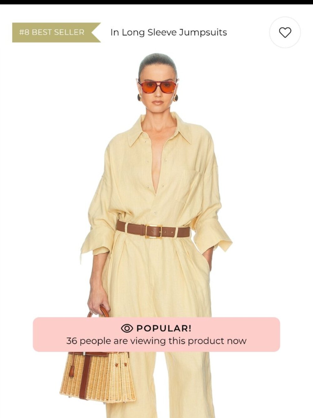 Revolve Huda linen jumpsuit